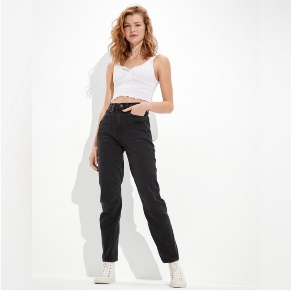 American Eagle Highest Rise 90s Boyfriend Black Jeans NWT size 24